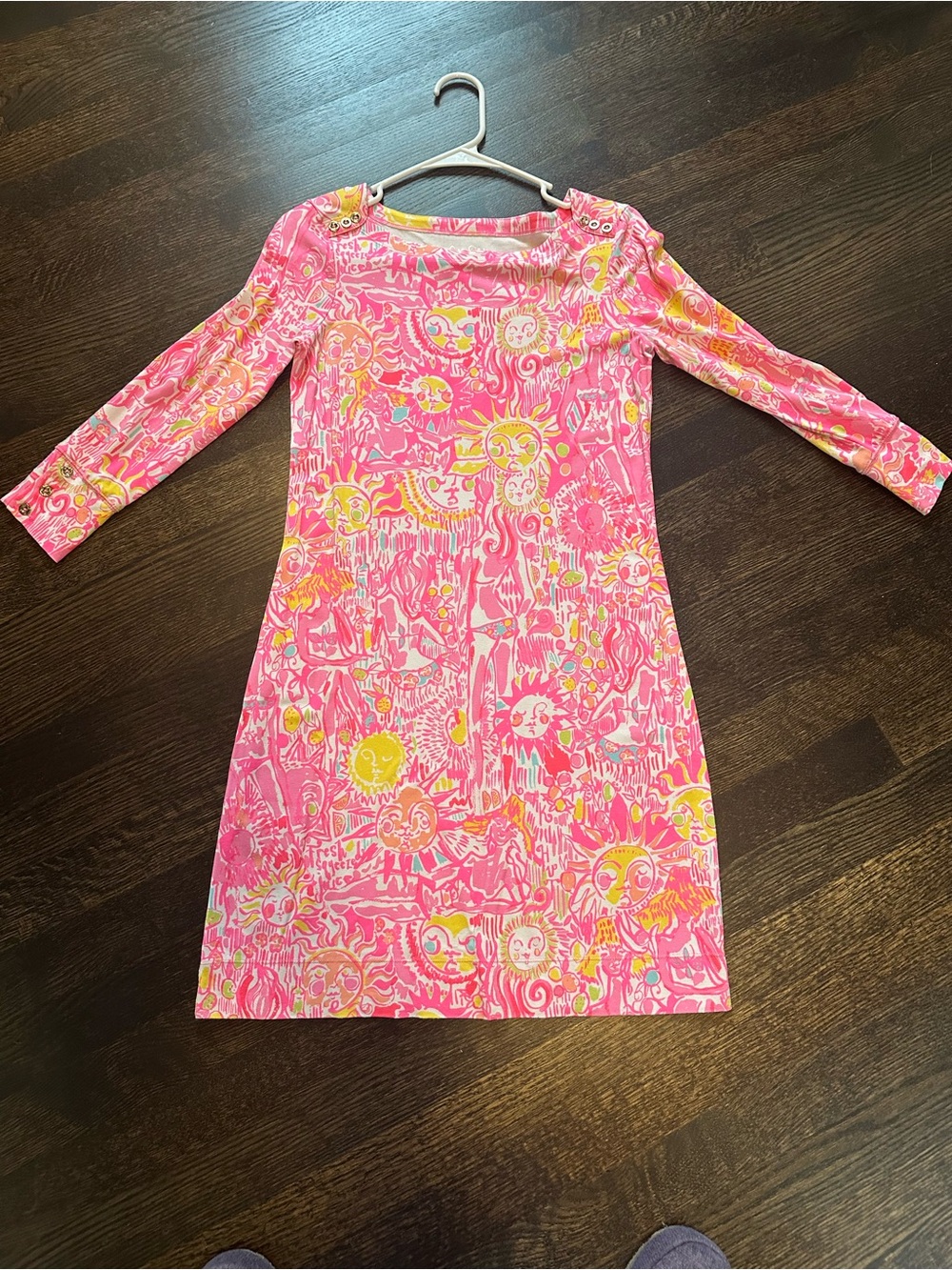 Lilly Pulitzer Pink & Yellow Print Knit Dress